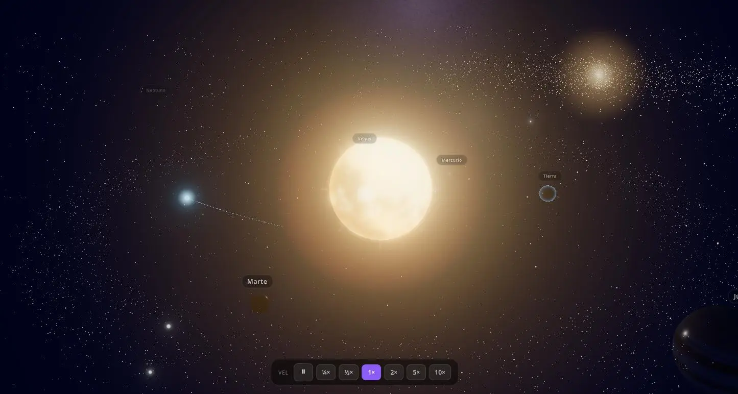 Captura de pantalla de Solar System 3D